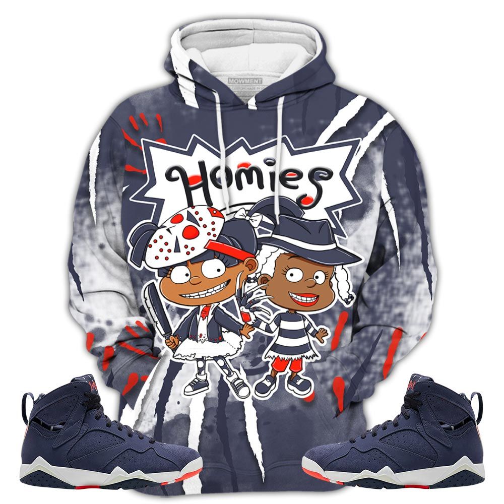 Homies Rugrats Sneaker Shirt Match 7 Neutral Indigo, Jordan 7 Quai 54 Hoodie Sweatshirt Tee All Over Print MKO Shirt Homies Rugrats Sneaker Shirt Match 7 Neutral Indigo, Jordan 7 Quai 54 Hoodie Sweatshirt Tee All Over Print MKO Shirt