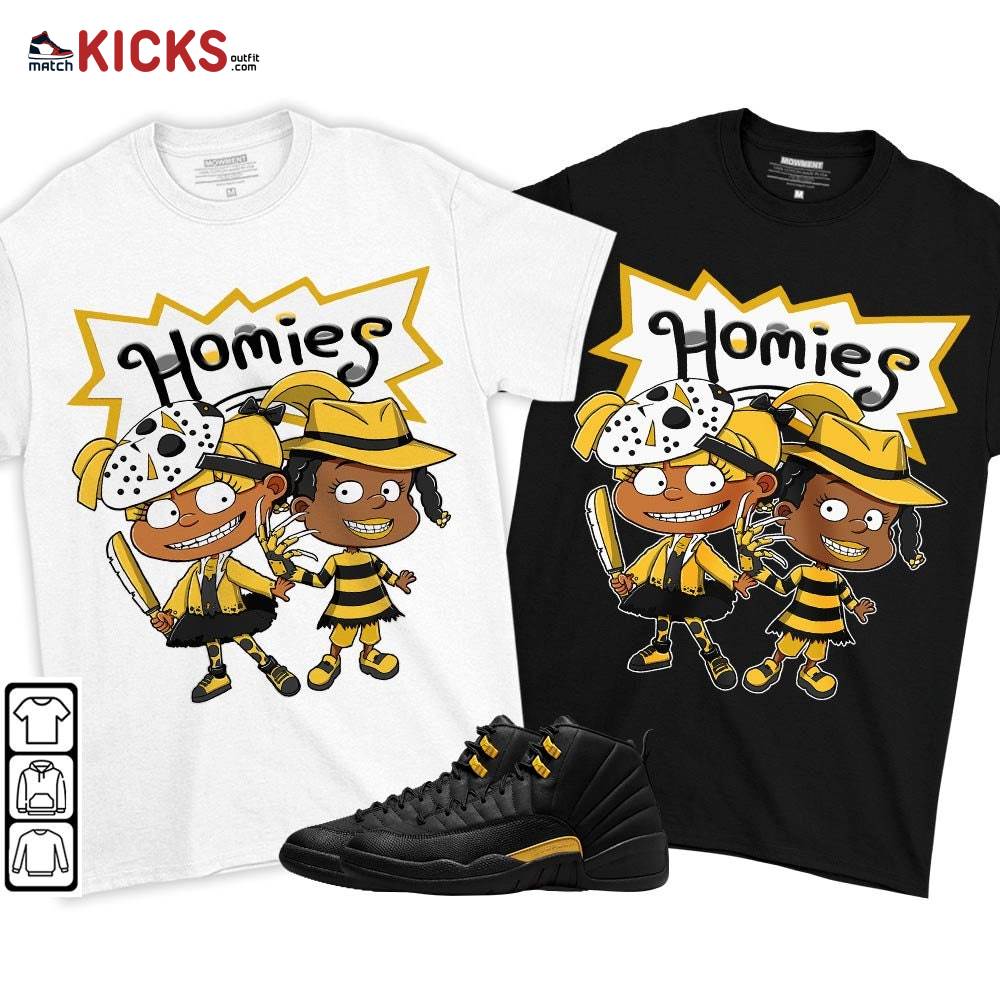 Homies Rugrats Susie Horror Sneaker Shirt Match Black Taxi 12s, Jordan 12 Retro Black Taxi MKO T-Shirt Homies Rugrats Susie Horror Sneaker Shirt Match Black Taxi 12s, Jordan 12 Retro Black Taxi MKO T-Shirt