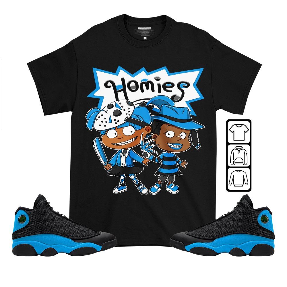 Homies Rugrats Susie Horror Sneaker Shirt Match Black University Blue 13s, Jordan 13 Black University Blue 2022 MKO T-Shirt Homies Rugrats Susie Horror Sneaker Shirt Match Black University Blue 13s, Jordan 13 Black University Blue 2022 MKO T-Shirt