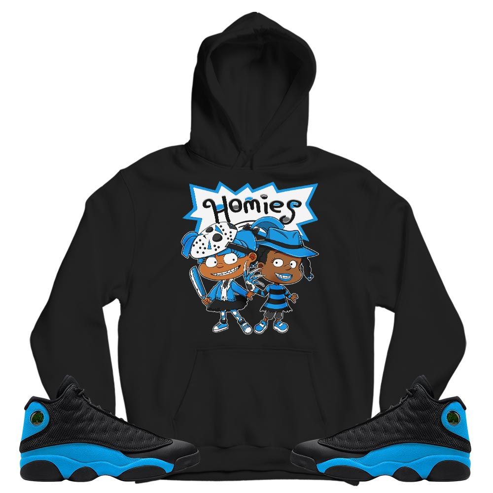 Homies Rugrats Susie Horror Sneaker Shirt Match Black University Blue 13s, Jordan 13 Black University Blue 2022 MKO T-Shirt