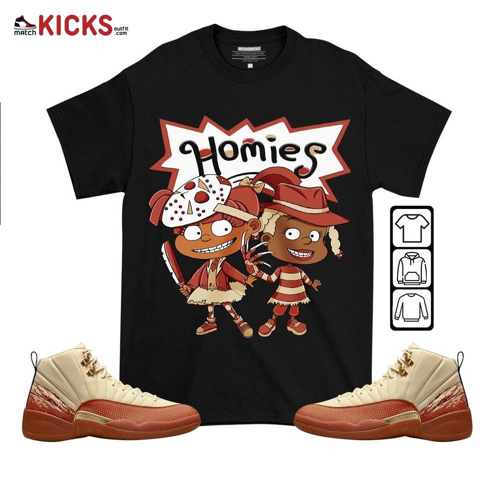 Homies Rugrats Susie Horror Sneaker Shirt Match Eastside Golf 12s, Jordan 12 Retro Eastside Golf MKO T-Shirt