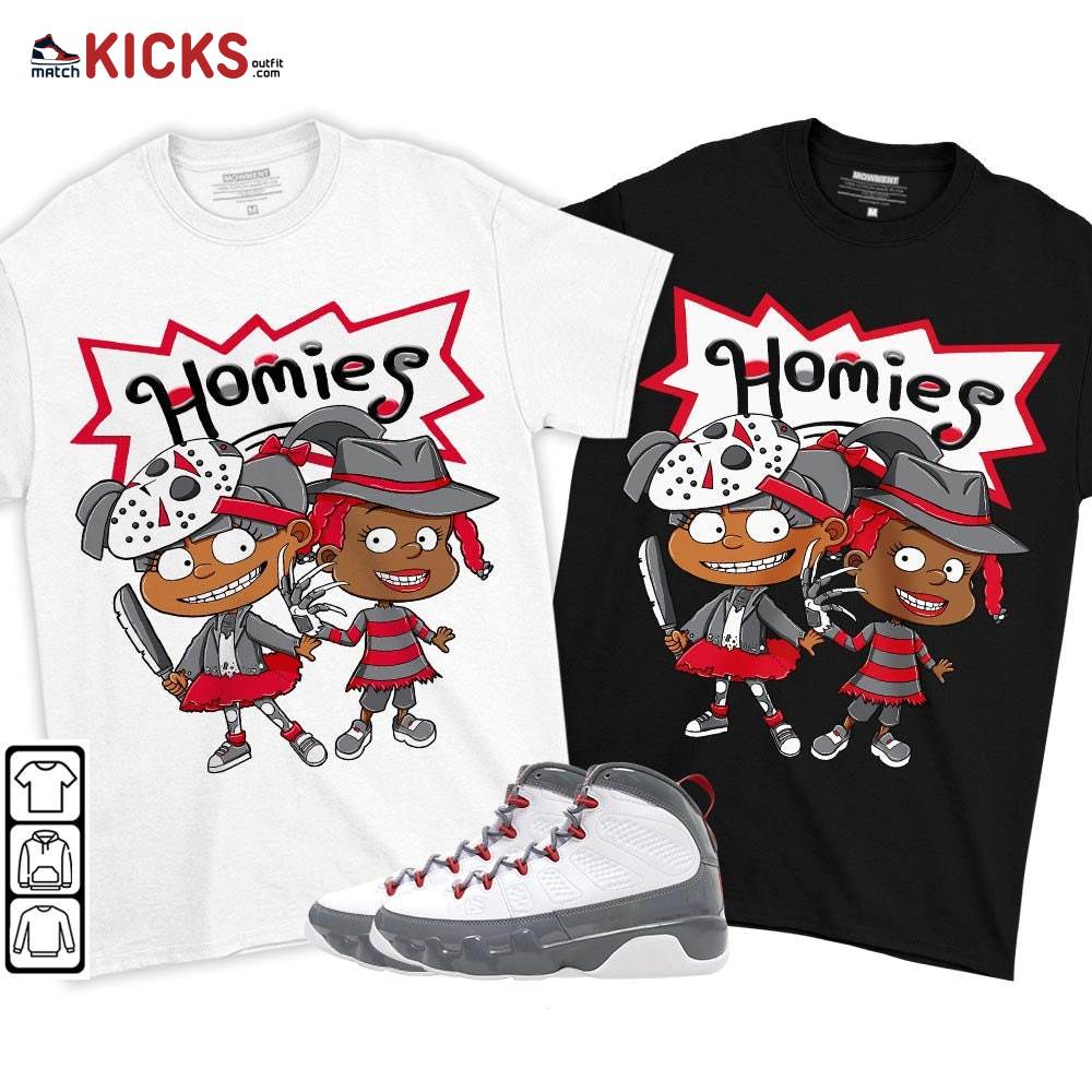 Homies Rugrats Susie Horror Sneaker Shirt Match Fire Red 9s, Jordan 9 Retro Fire Red MKO T-Shirt
