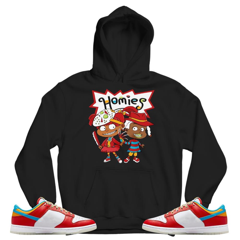Homies Rugrats Susie Horror Sneaker Shirt Match Fruity Pebbles Shoes, Dunk Low Fruity Pebbles MKO Hoodie Homies Rugrats Susie Horror Sneaker Shirt Match Fruity Pebbles Shoes, Dunk Low Fruity Pebbles MKO Hoodie