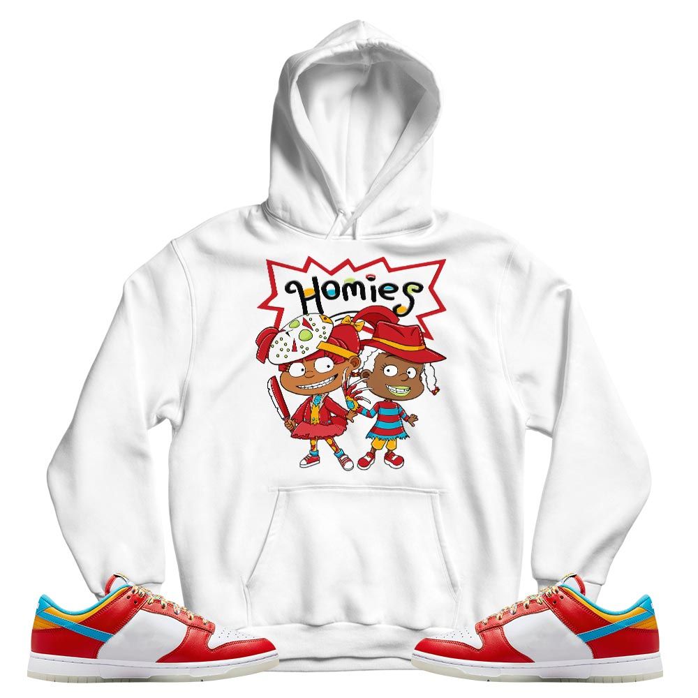 Homies Rugrats Susie Horror Sneaker Shirt Match Fruity Pebbles Shoes, Dunk Low Fruity Pebbles MKO Hoodie