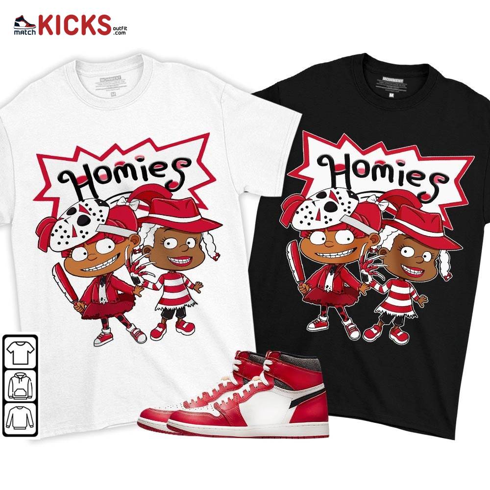 Homies Rugrats Susie Horror Sneaker Shirt Match High OG Chicago 1s, Jordan 1 Lost and Found Chicago MKO T-Shirt Homies Rugrats Susie Horror Sneaker Shirt Match High OG Chicago 1s, Jordan 1 Lost and Found Chicago MKO T-Shirt