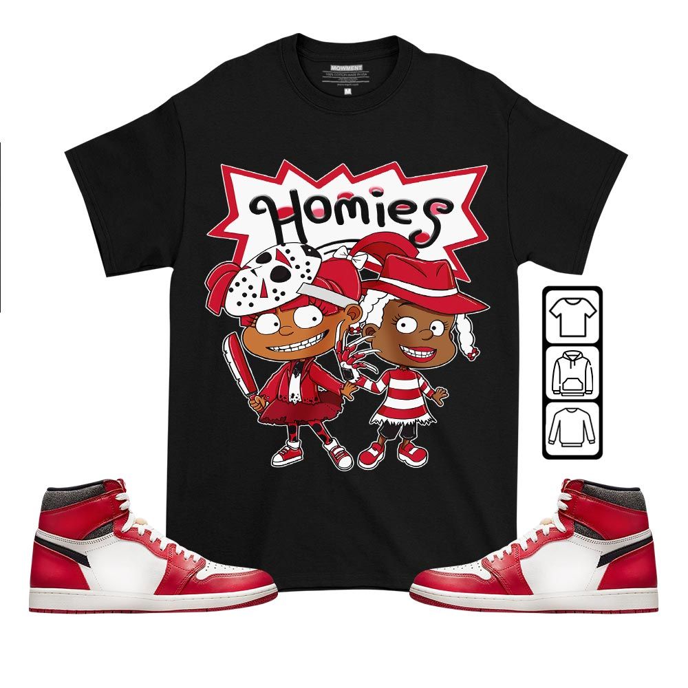 Homies Rugrats Susie Horror Sneaker Shirt Match High OG Chicago 1s, Jordan 1 Lost Found Chicago MKO T-Shirt Homies Rugrats Susie Horror Sneaker Shirt Match High OG Chicago 1s, Jordan 1 Lost Found Chicago MKO T-Shirt