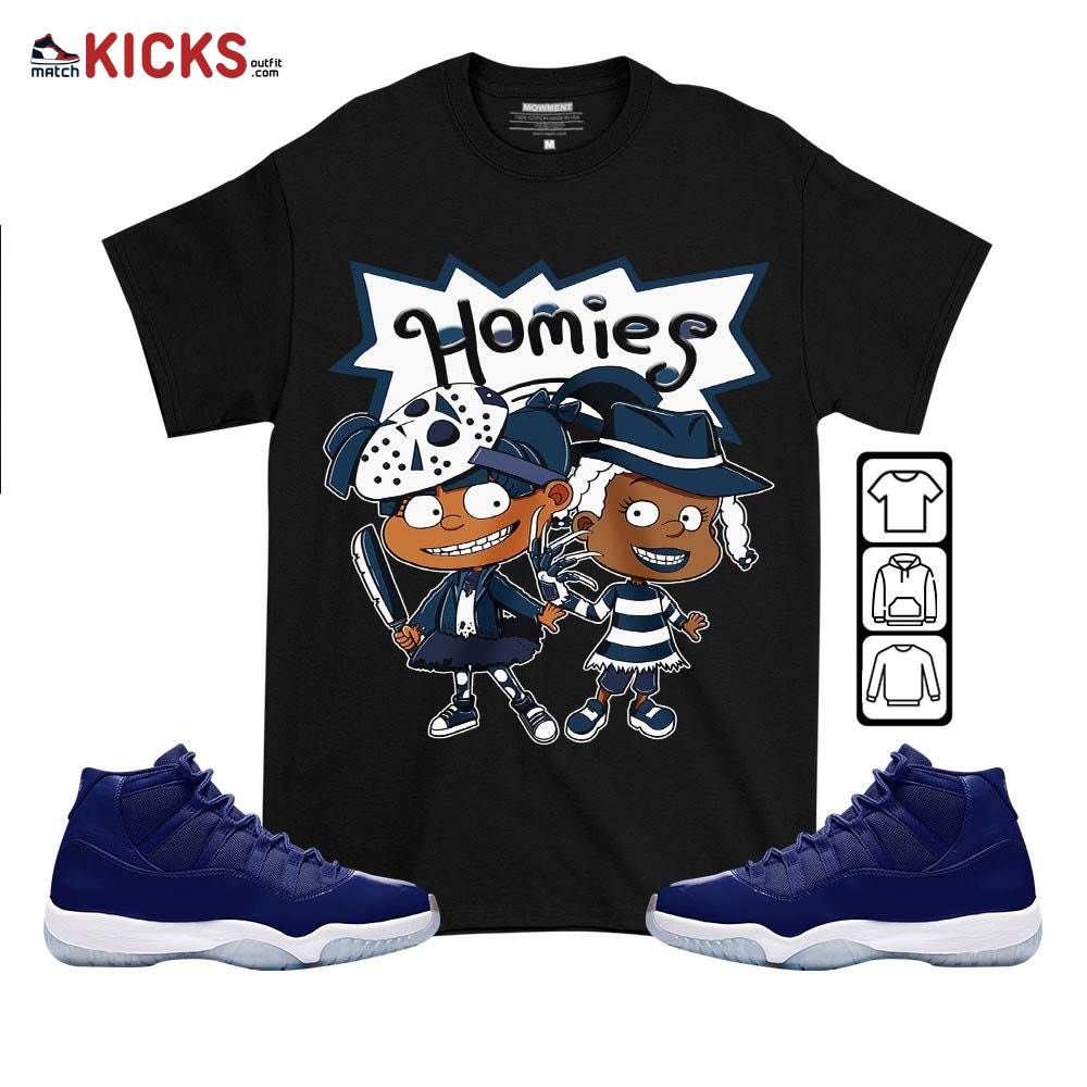 Homies Rugrats Susie Horror Sneaker Shirt Match Midnight Navy 11s, Jordan 11 Retro Midnight Navy MKO T-Shirt Homies Rugrats Susie Horror Sneaker Shirt Match Midnight Navy 11s, Jordan 11 Retro Midnight Navy MKO T-Shirt