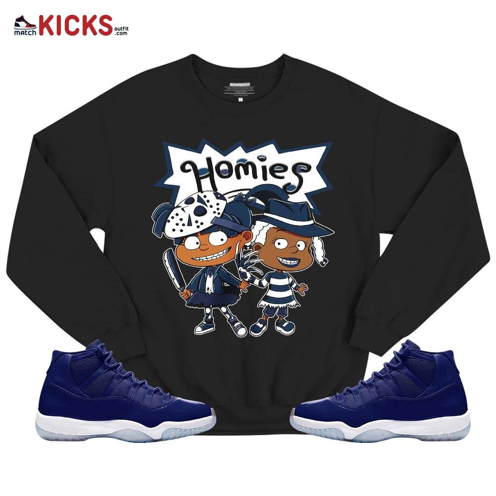 Homies Rugrats Susie Horror Sneaker Shirt Match Midnight Navy 11s, Jordan 11 Retro Midnight Navy MKO T-Shirt Homies Rugrats Susie Horror Sneaker Shirt Match Midnight Navy 11s, Jordan 11 Retro Midnight Navy MKO T-Shirt