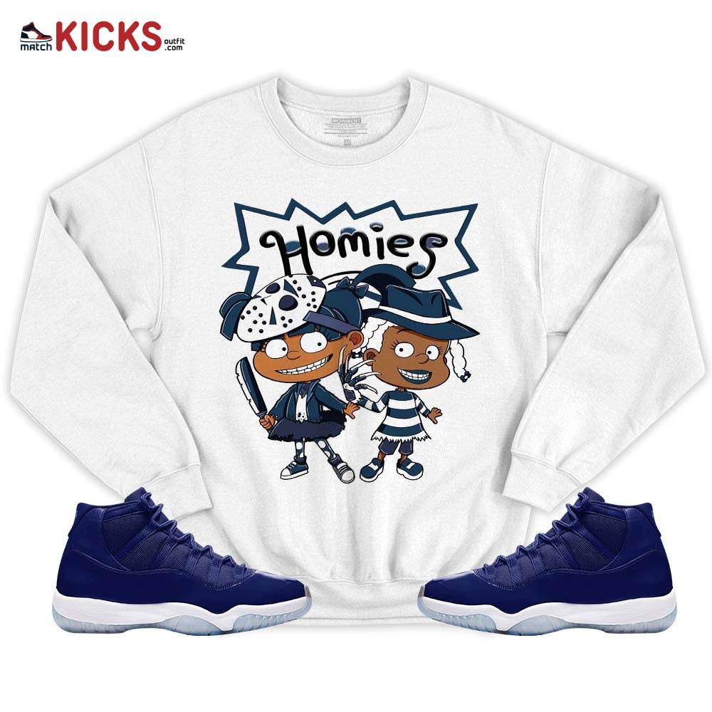 Homies Rugrats Susie Horror Sneaker Shirt Match Midnight Navy 11s, Jordan 11 Retro Midnight Navy MKO T-Shirt Homies Rugrats Susie Horror Sneaker Shirt Match Midnight Navy 11s, Jordan 11 Retro Midnight Navy MKO T-Shirt