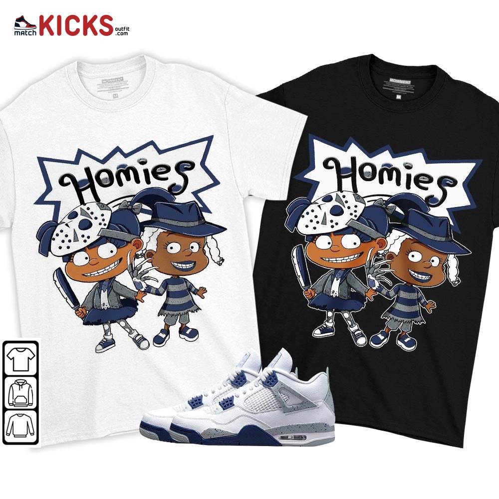 Homies Rugrats Susie Horror Sneaker Shirt Match Midnight Navy 4sTee, Jordan 4 Retro Midnight Navy MKO T-Shirt Homies Rugrats Susie Horror Sneaker Shirt Match Midnight Navy 4sTee, Jordan 4 Retro Midnight Navy MKO T-Shirt
