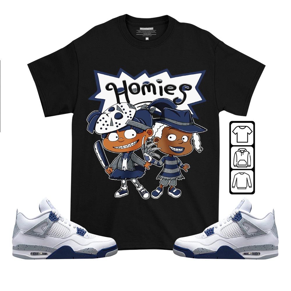 Homies Rugrats Susie Horror Sneaker Shirt Match Midnight Navy 4sTee Jordan 4 Retro Midnight Navy MKO T-Shirt Homies Rugrats Susie Horror Sneaker Shirt Match Midnight Navy 4sTee Jordan 4 Retro Midnight Navy MKO T-Shirt