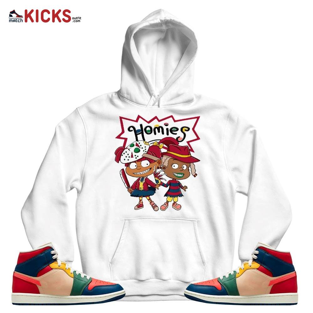 Homies Rugrats Susie Horror Sneaker Shirt Match Multi Color 2022 1s, Jordan 1 Mid Multi Color 2022 MKO T-Shirt Homies Rugrats Susie Horror Sneaker Shirt Match Multi Color 2022 1s, Jordan 1 Mid Multi Color 2022 MKO T-Shirt
