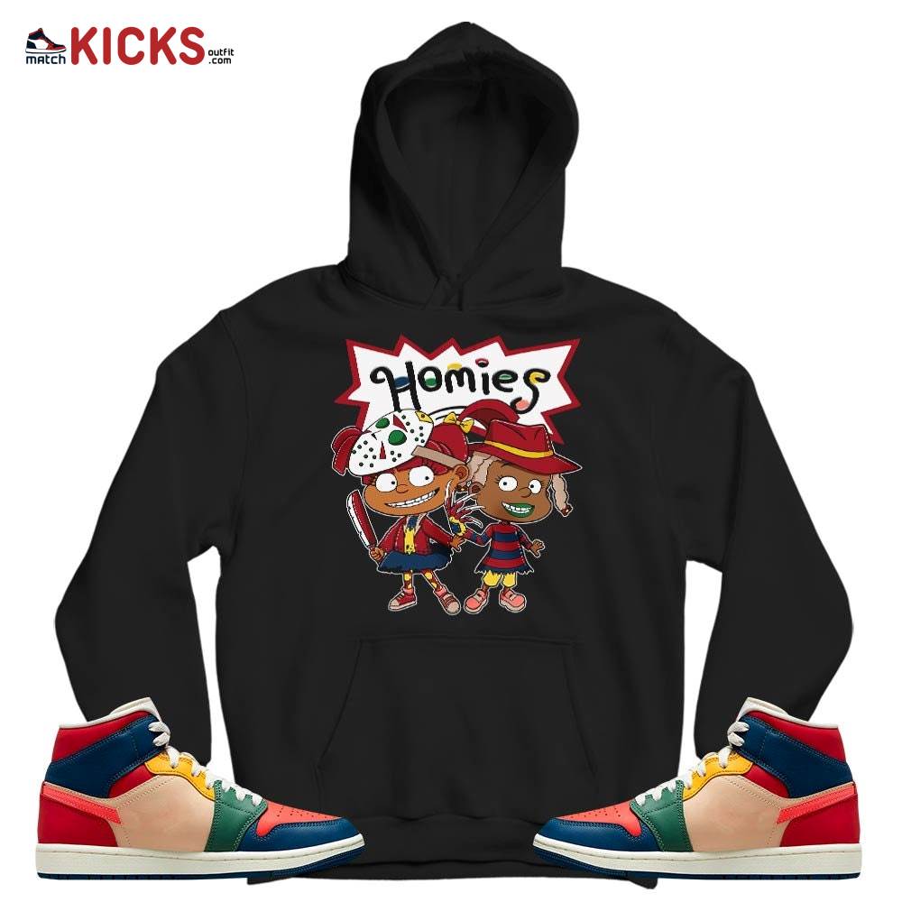 Homies Rugrats Susie Horror Sneaker Shirt Match Multi Color 2022 1s, Jordan 1 Mid Multi Color 2022 MKO T-Shirt Homies Rugrats Susie Horror Sneaker Shirt Match Multi Color 2022 1s, Jordan 1 Mid Multi Color 2022 MKO T-Shirt