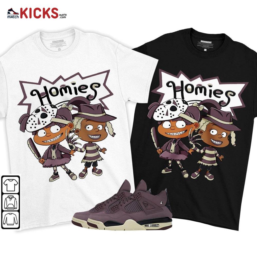 Homies Rugrats Susie Horror Sneaker Shirt Match Violet Ore 4s, Jordan 4 A Ma Maniere Violet Ore MKO T-Shirt