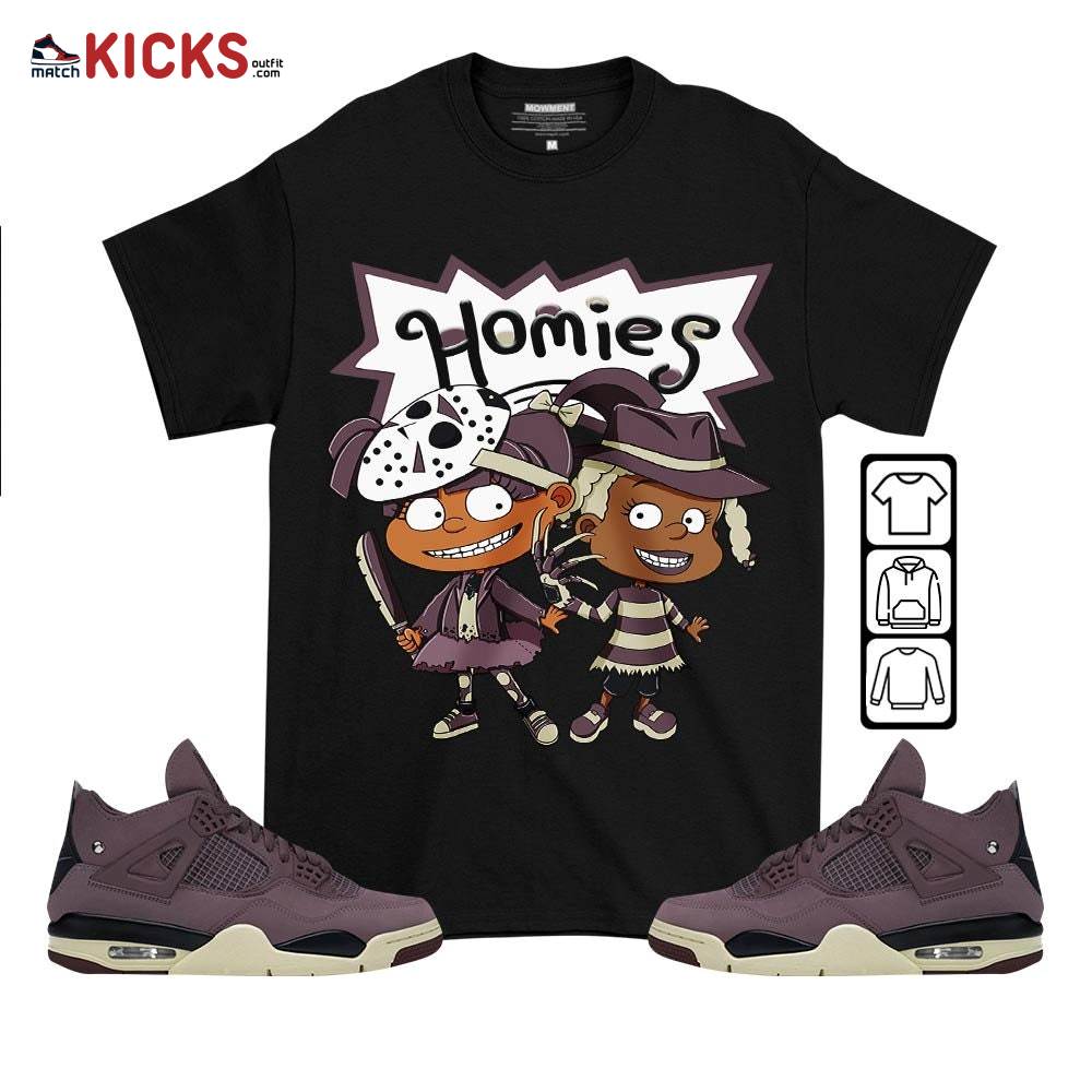 Homies Rugrats Susie Horror Sneaker Shirt Match Violet Ore 4s, Jordan 4 A Ma Maniere Violet Ore MKO T-Shirt