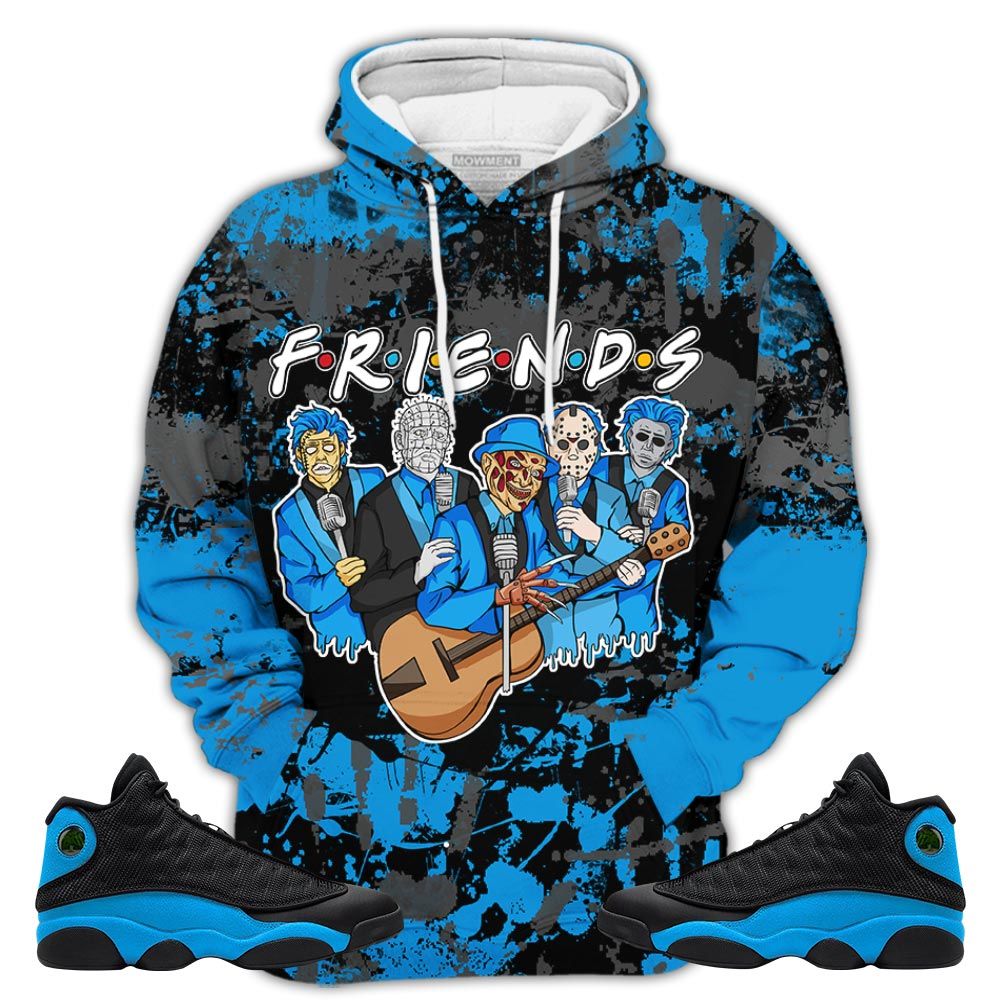 Horror Drip Sneaker Shirt Match Black University Blue 13S, Jordan 13 Black University Blue 2022 Hoodie Sweatshirt Tee All Over Print MKO Shirt Horror Drip Sneaker Shirt Match Black University Blue 13S, Jordan 13 Black University Blue 2022 Hoodie Sweatshirt Tee All Over Print MKO Shirt