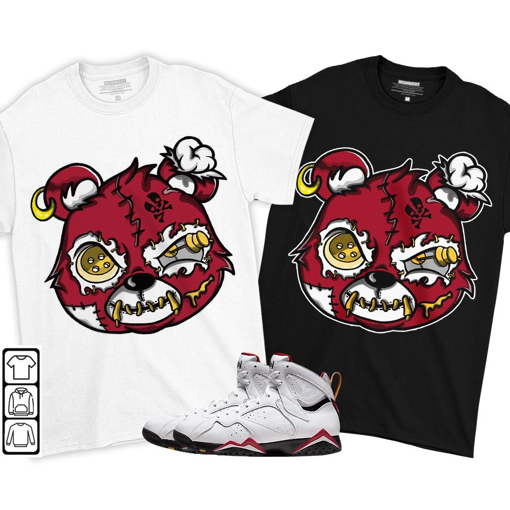 Horror Game Bear Sneaker Shirt Match Cardinal 7s, Jordan 7 Retro Cardinal MKO T-Shirt Horror Game Bear Sneaker Shirt Match Cardinal 7s, Jordan 7 Retro Cardinal MKO T-Shirt