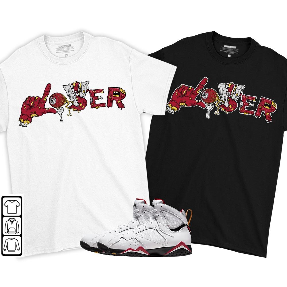 Horror Loser Lover Sneaker Shirt Match Cardinal 7s, Jordan 7 Retro Cardinal MKO T-Shirt Horror Loser Lover Sneaker Shirt Match Cardinal 7s, Jordan 7 Retro Cardinal MKO T-Shirt