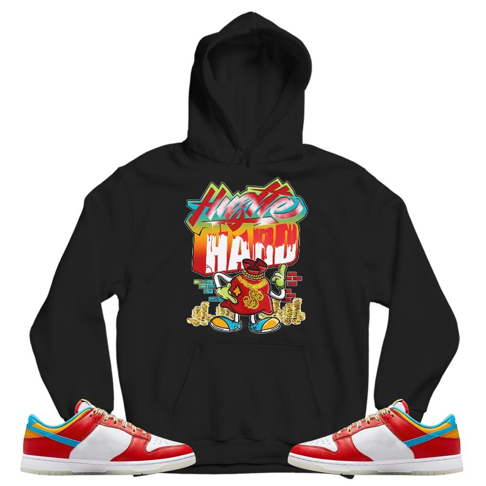 Hustle Hard, Sneaker Shirt Match Fruity Pebbles Shoes, Dunk Low Fruity Pebbles MKO T-Shirt