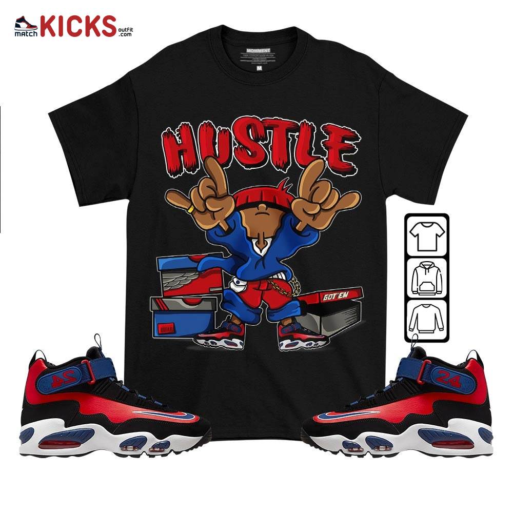 Hustle Sneaker Shirt Match Max 1 Navy Red Black, Air Griffey Max 1 Black Red Navy Blue MKO T-Shirt Hustle Sneaker Shirt Match Max 1 Navy Red Black, Air Griffey Max 1 Black Red Navy Blue MKO T-Shirt