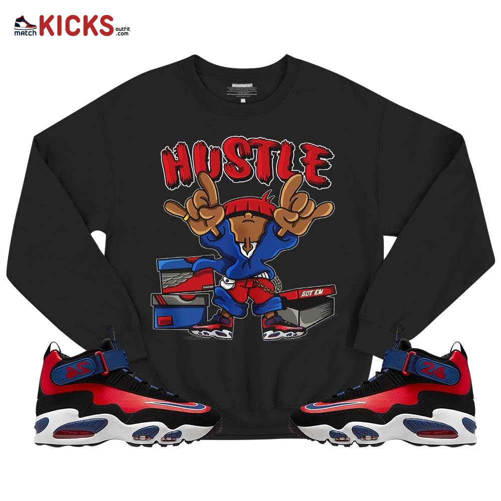 Hustle Sneaker Shirt Match Max 1 Navy Red Black, Air Griffey Max 1 Black Red Navy Blue MKO T-Shirt Hustle Sneaker Shirt Match Max 1 Navy Red Black, Air Griffey Max 1 Black Red Navy Blue MKO T-Shirt