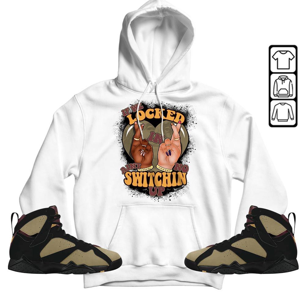 If We Locked In Sneaker Shirt Match Black Cherrywood 7s, Jordan 7 Black Olive MKO Hoodie If We Locked In Sneaker Shirt Match Black Cherrywood 7s, Jordan 7 Black Olive MKO Hoodie