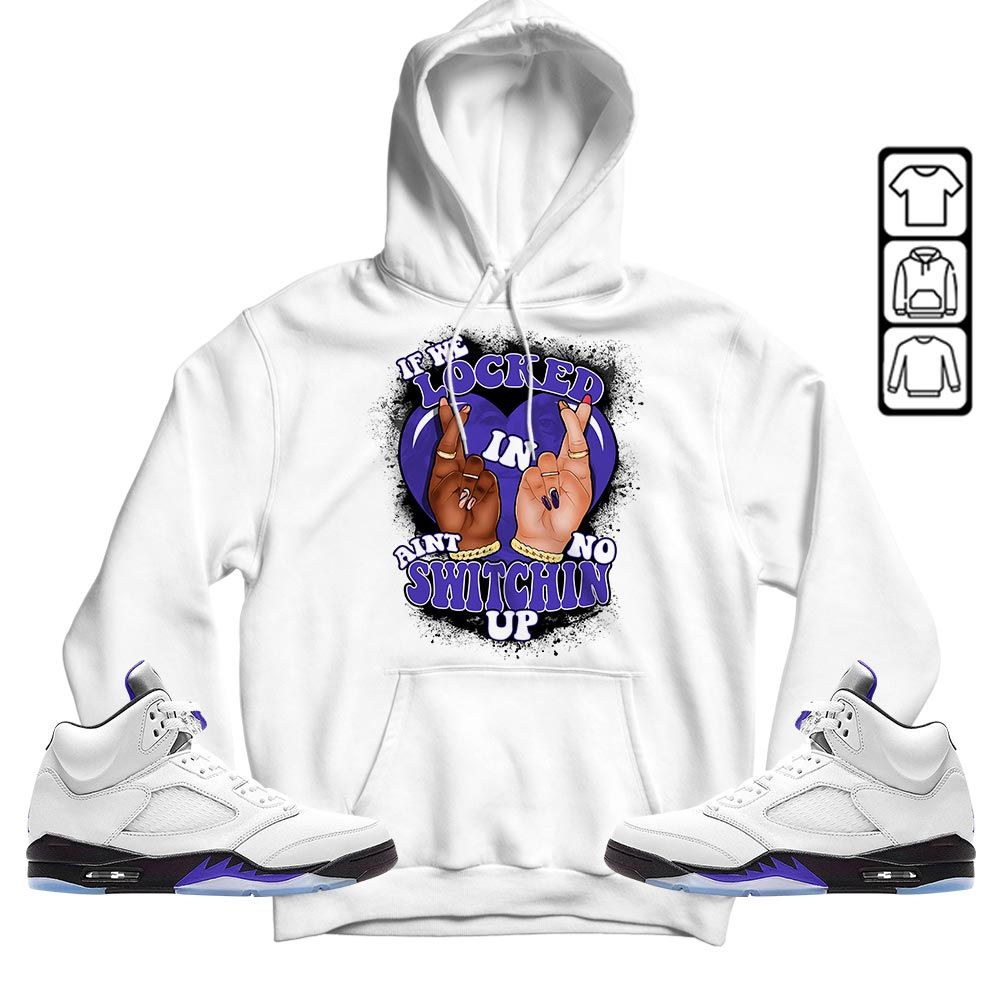 If We Locked In Sneaker Shirt Match Dark Concord 5s, Jordan 5 Retro Concord MKO T-Shirt