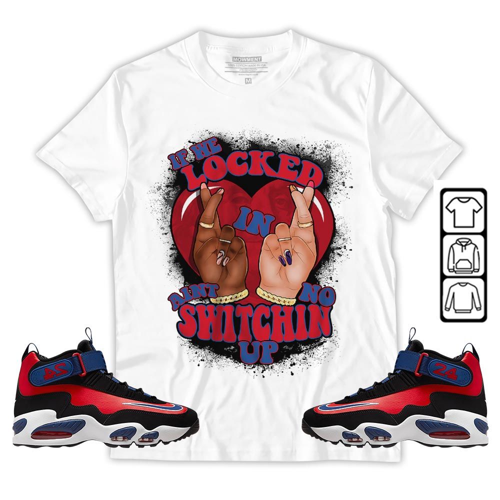 If We Locked In Sneaker Shirt Match Max 1 Navy Red Black, Air Griffey Max 1 Black Red Navy Blue MKO T-Shirt
