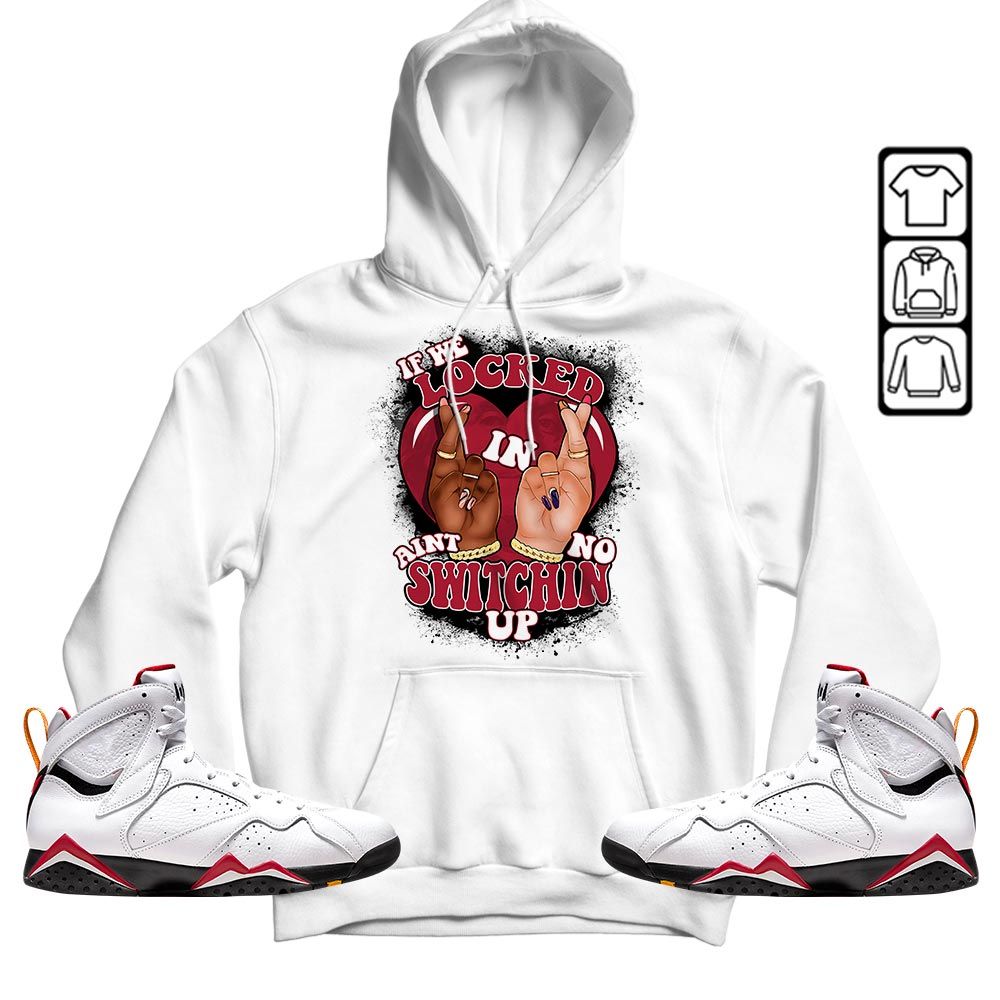 If We Locked In Sneaker Shirt Match OG Cardinal 7s, Jordan 7 Retro Cardinal MKO T-Shirt