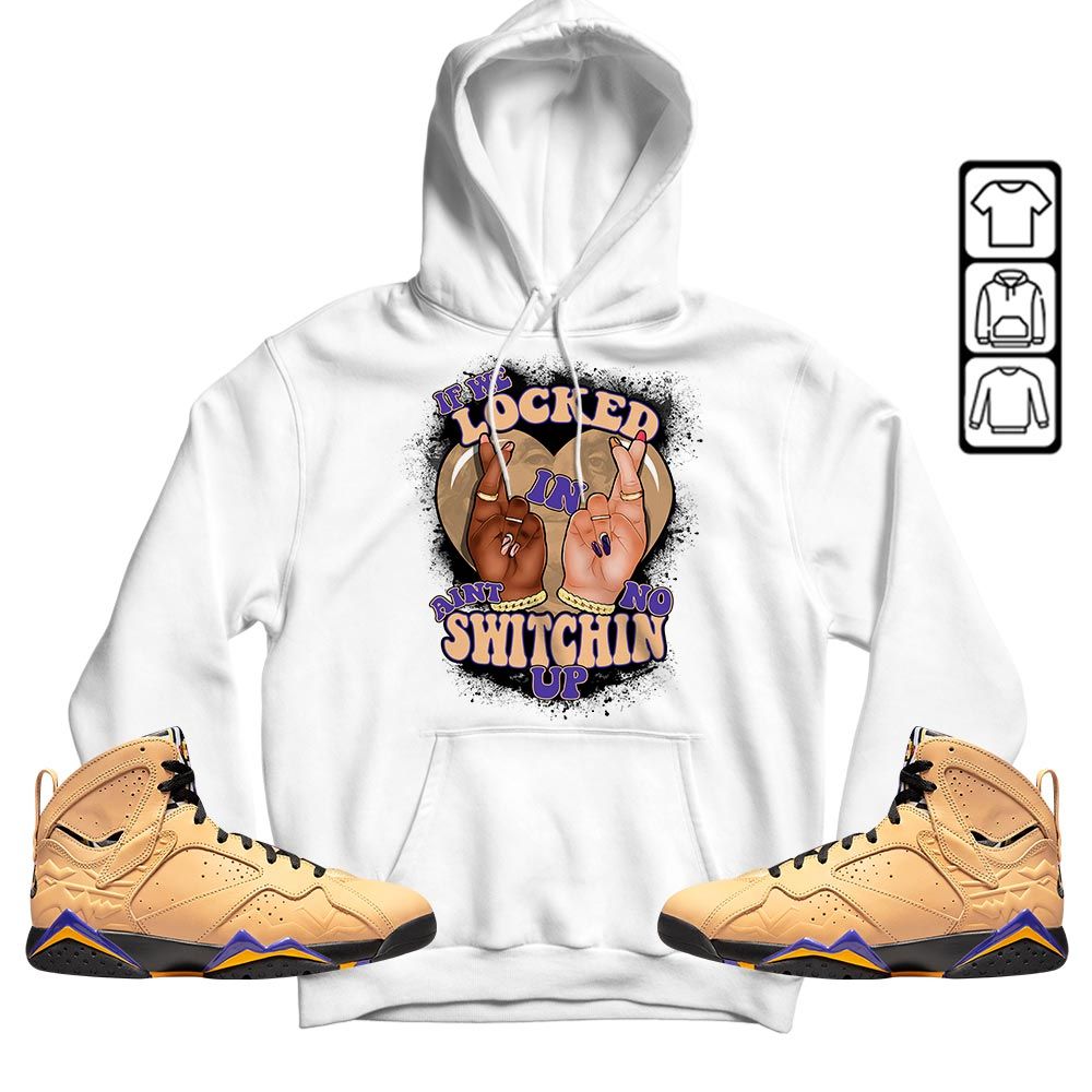 If We Locked In Sneaker Shirt Match Retro Vachetta Tan 7s, Jordan 7 SE Afrobeats MKO T-Shirt