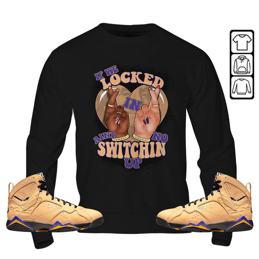 If We Locked In Sneaker Shirt Match Retro Vachetta Tan 7s, Jordan 7 SE Afrobeats MKO T-Shirt If We Locked In Sneaker Shirt Match Retro Vachetta Tan 7s, Jordan 7 SE Afrobeats MKO T-Shirt