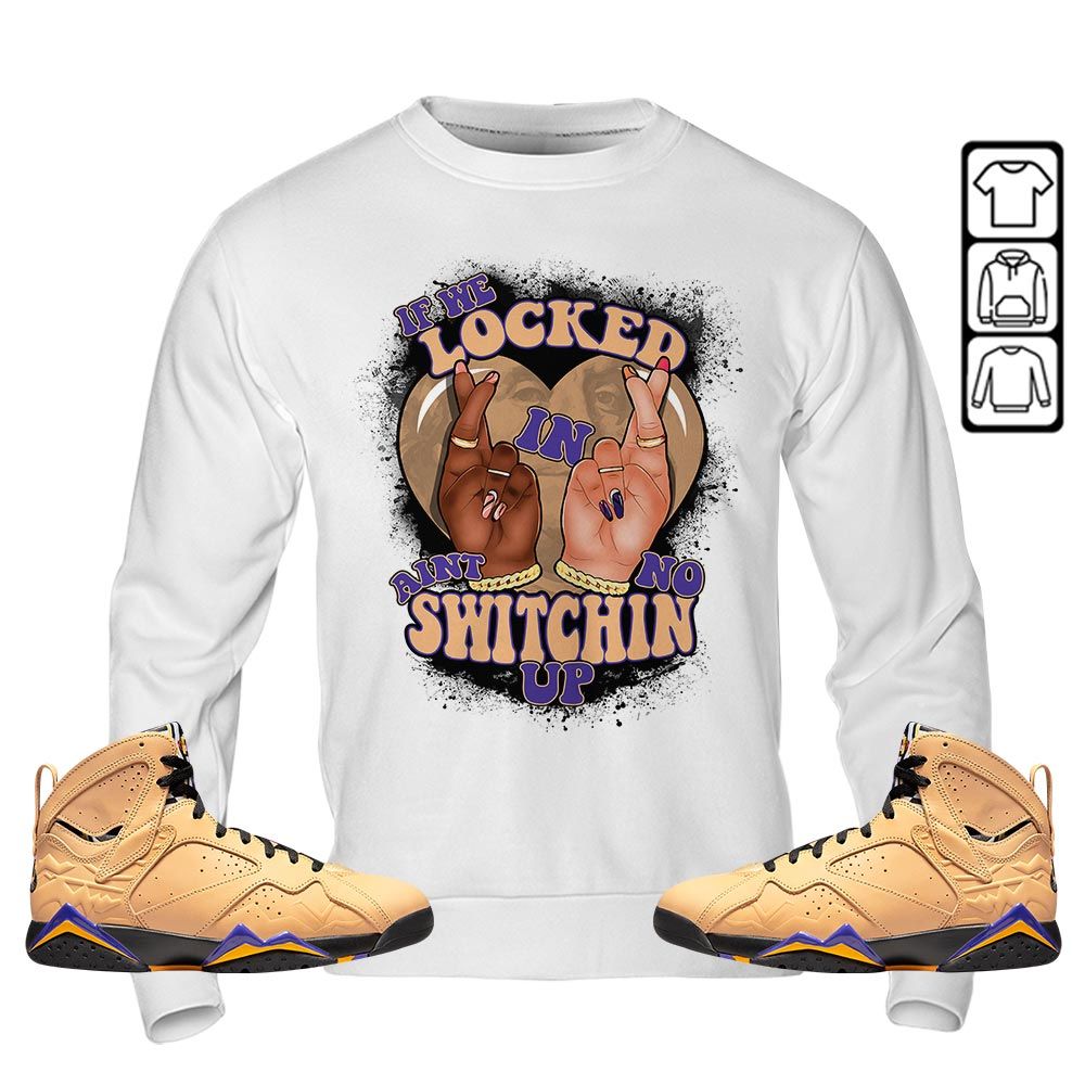 If We Locked In Sneaker Shirt Match Retro Vachetta Tan 7s, Jordan 7 SE Afrobeats MKO T-Shirt If We Locked In Sneaker Shirt Match Retro Vachetta Tan 7s, Jordan 7 SE Afrobeats MKO T-Shirt