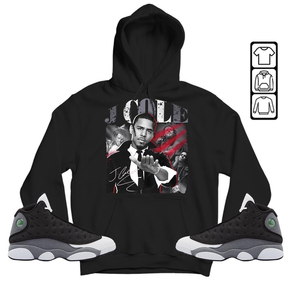 J Cole SIGN Sneaker Shirt Match Black Flint 13s, Jordan Retro 13 Black Flint MKO Hoodie J Cole SIGN Sneaker Shirt Match Black Flint 13s, Jordan Retro 13 Black Flint MKO Hoodie