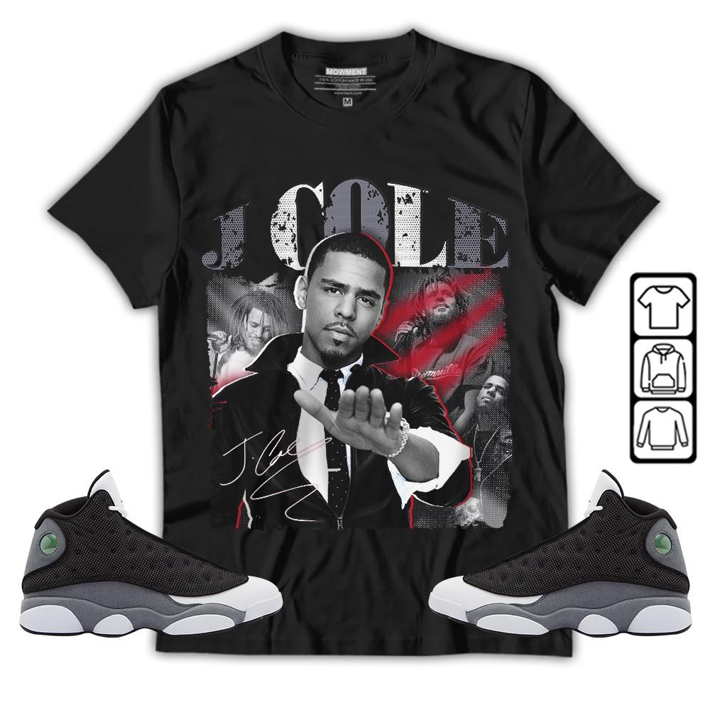 J Cole SIGN Sneaker Shirt Match Black Flint 13s, Jordan Retro 13 Black Flint MKO Hoodie J Cole SIGN Sneaker Shirt Match Black Flint 13s, Jordan Retro 13 Black Flint MKO Hoodie