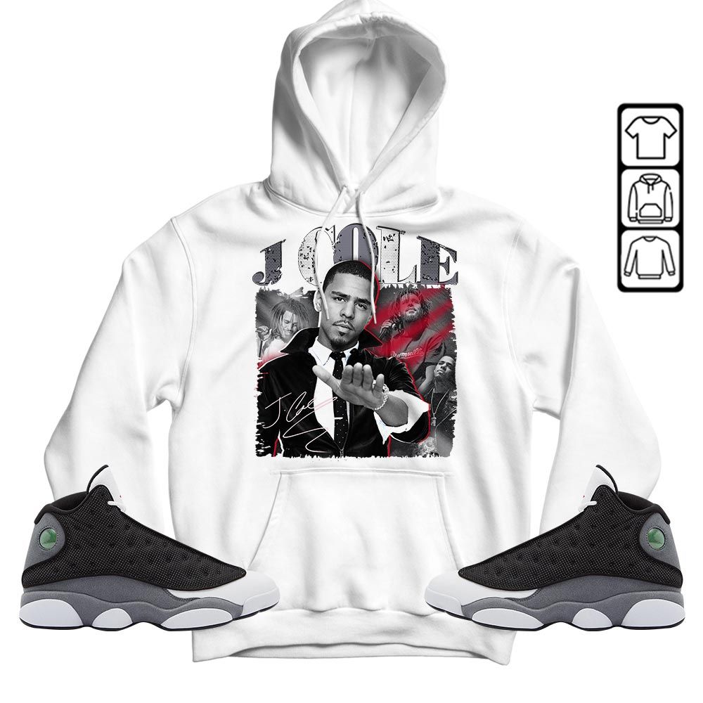 J Cole SIGN Sneaker Shirt Match Black Flint 13s, Jordan Retro 13 Black Flint MKO Hoodie J Cole SIGN Sneaker Shirt Match Black Flint 13s, Jordan Retro 13 Black Flint MKO Hoodie