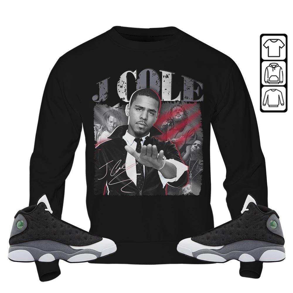 J Cole SIGN Sneaker Shirt Match Black Flint 13s, Jordan Retro 13 Black Flint MKO Hoodie J Cole SIGN Sneaker Shirt Match Black Flint 13s, Jordan Retro 13 Black Flint MKO Hoodie