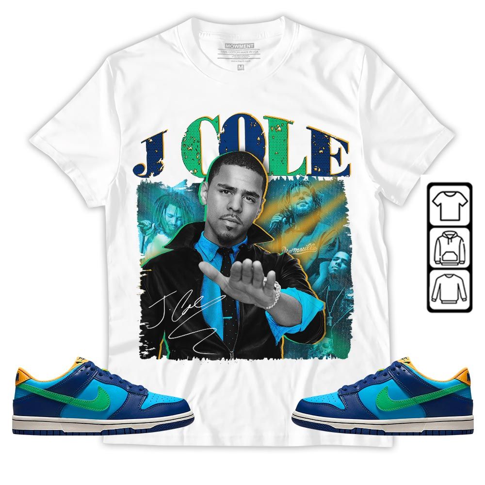 J Cole SIGN Sneaker Shirt Match Dunk Low GS Kyrie, Dunk Low GS Electric Algae MKO T-Shirt J Cole SIGN Sneaker Shirt Match Dunk Low GS Kyrie, Dunk Low GS Electric Algae MKO T-Shirt