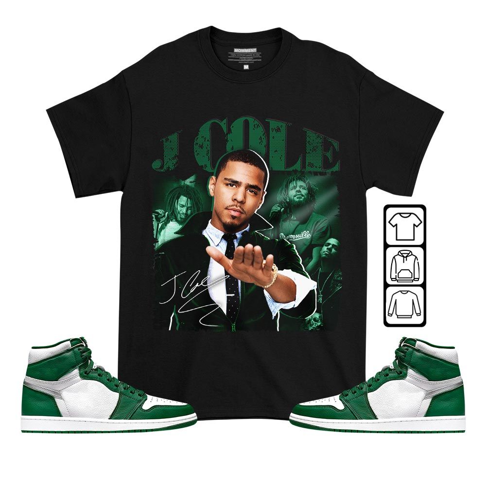 J Cole SIGN Sneaker Shirt Match High Gorge Green 1s, Jordan 1 Retro High Gorge Green MKO T-Shirt J Cole SIGN Sneaker Shirt Match High Gorge Green 1s, Jordan 1 Retro High Gorge Green MKO T-Shirt