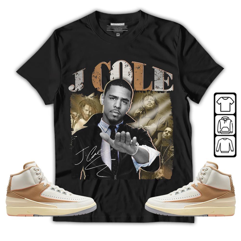 J Cole SIGN Sneaker Shirt Match Retro Craft 2s, Jordan 2 Craft MKO T-Shirt J Cole SIGN Sneaker Shirt Match Retro Craft 2s, Jordan 2 Craft MKO T-Shirt