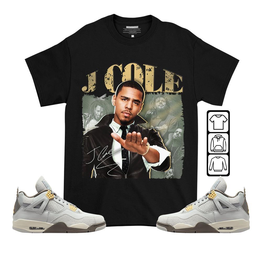 J Cole SIGN Sneaker Shirt Match Retro Craft 4s, Jordan 4 Craft Photon Dust MKO T-Shirt J Cole SIGN Sneaker Shirt Match Retro Craft 4s, Jordan 4 Craft Photon Dust MKO T-Shirt