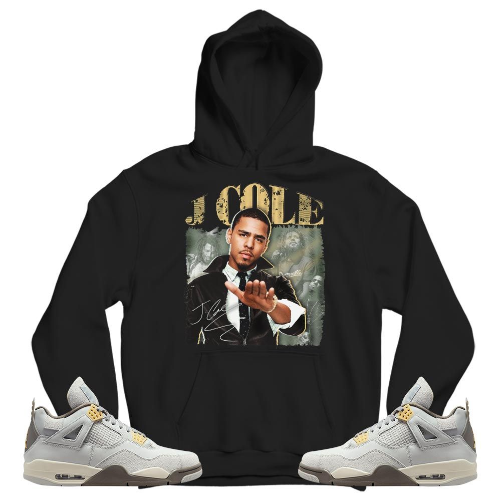 J Cole SIGN Sneaker Shirt Match Retro Craft 4s, Jordan 4 Craft Photon Dust MKO T-Shirt