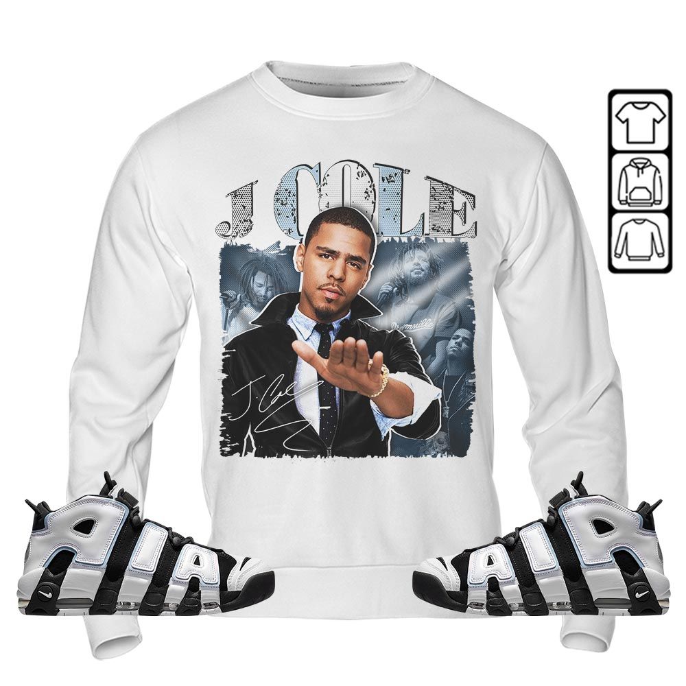 J Cole SIGN Sneaker Shirt Match Uptempo Cobalt Bliss, Air More Uptempo Cobalt Bliss MKO Sweatshirt J Cole SIGN Sneaker Shirt Match Uptempo Cobalt Bliss, Air More Uptempo Cobalt Bliss MKO Sweatshirt