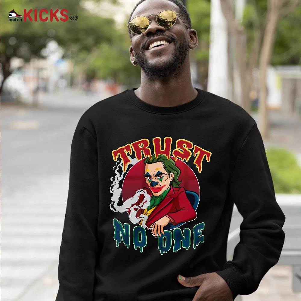 Joker Trus No One Sneaker Shirt Match Multi Color 2022 1s, Jordan 1 Mid Multi Color 2022 MKO T-Shirt Joker Trus No One Sneaker Shirt Match Multi Color 2022 1s, Jordan 1 Mid Multi Color 2022 MKO T-Shirt