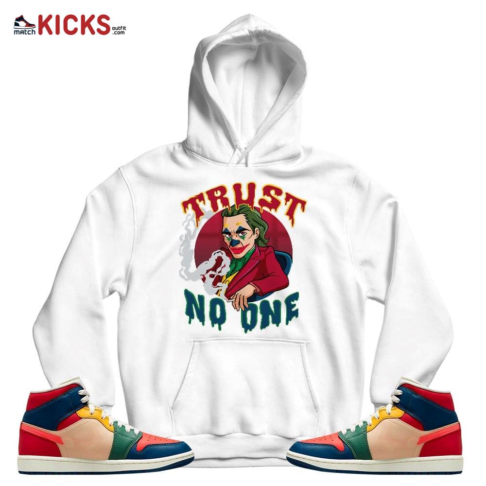 Joker Trus No One Sneaker Shirt Match Multi Color 2022 1s, Jordan 1 Mid Multi Color 2022 MKO T-Shirt Joker Trus No One Sneaker Shirt Match Multi Color 2022 1s, Jordan 1 Mid Multi Color 2022 MKO T-Shirt