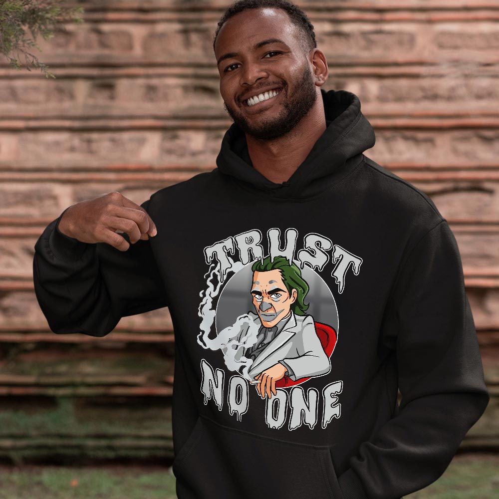 Joker Trust No One Sneaker Shirt Match 14 Low Metallic Silver, Jordan 14 Metallic Silver MKO T-Shirt Joker Trust No One Sneaker Shirt Match 14 Low Metallic Silver, Jordan 14 Metallic Silver MKO T-Shirt