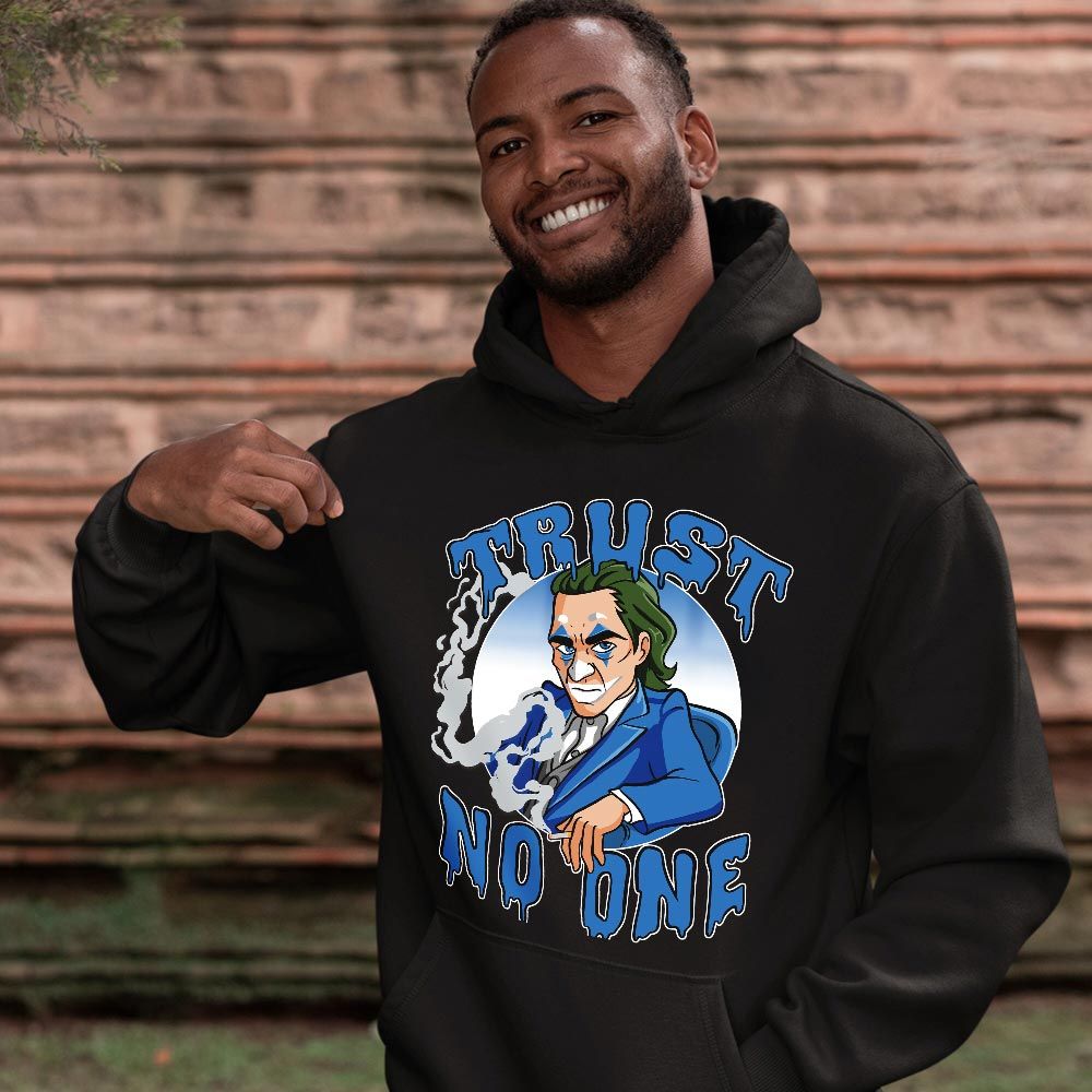 Joker Trust No One Sneaker Shirt Match French Blue 13s, Jordan 13 French Blue MKO T-Shirt Joker Trust No One Sneaker Shirt Match French Blue 13s, Jordan 13 French Blue MKO T-Shirt