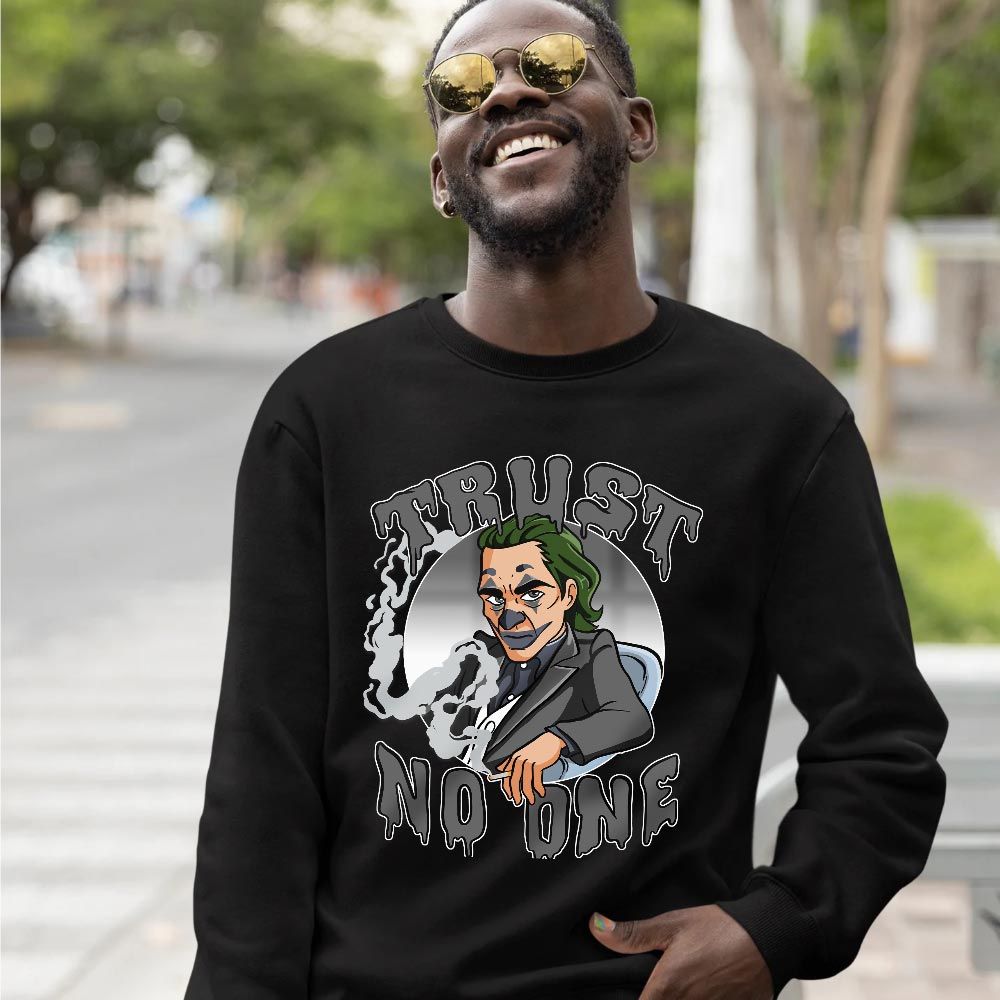 Joker Trust No One Sneaker Shirt Match Georgetown 6s, Jordan 6 Retro Georgetown MKO T-Shirt Joker Trust No One Sneaker Shirt Match Georgetown 6s, Jordan 6 Retro Georgetown MKO T-Shirt