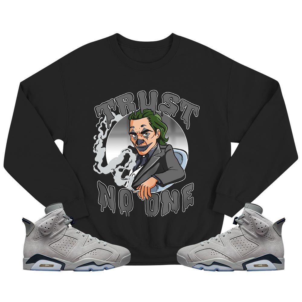 Joker Trust No One Sneaker Shirt Match Georgetown 6s, Jordan 6 Retro Georgetown MKO T-Shirt Joker Trust No One Sneaker Shirt Match Georgetown 6s, Jordan 6 Retro Georgetown MKO T-Shirt