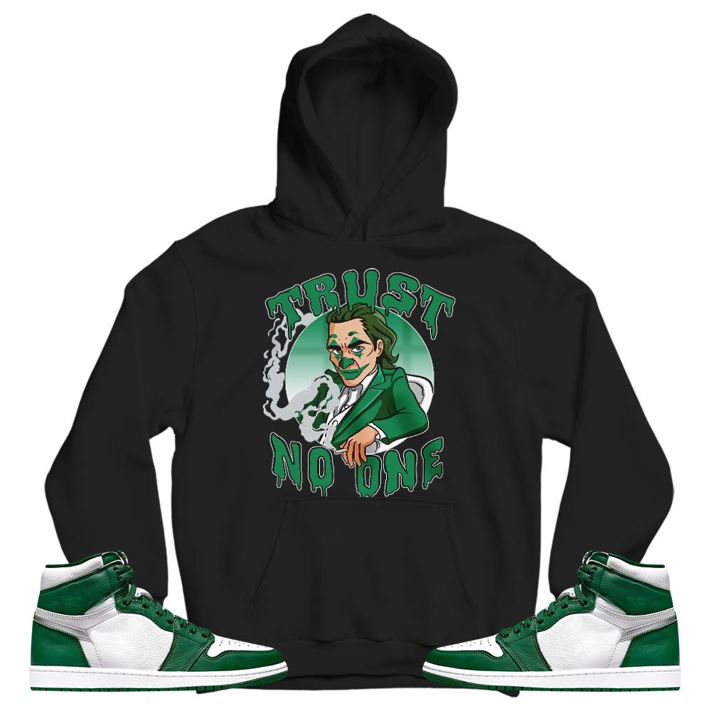 Joker Trust No One Sneaker Shirt Match High Gorge Green 1s, Jordan 1 Retro High Gorge Green MKO T-Shirt