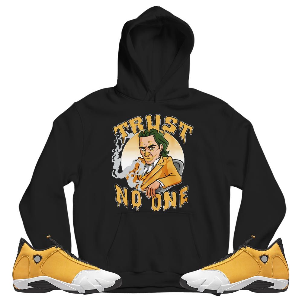 Joker Trust No One Sneaker Shirt Match Light Ginger 14s, Jordan 14 Retro Light Ginger MKO T-Shirt